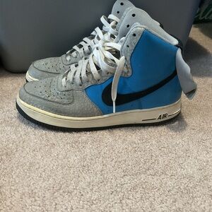 Nike Air High-Top Sneakers - Blue and Gray